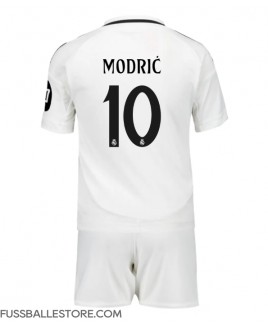 Günstige Real Madrid Luka Modric #10 Heimtrikotsatz Kinder 2024-25 Kurzarm (+ Kurze Hosen)